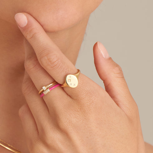 Gold Glam Adjustable Ring